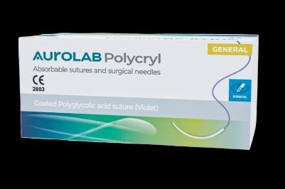 AUROLAB POLYCRYL – Sutures et aiguilles résorbables, solides et sécurisées